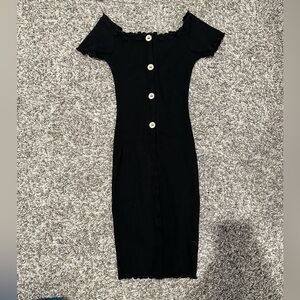 Black mini dress